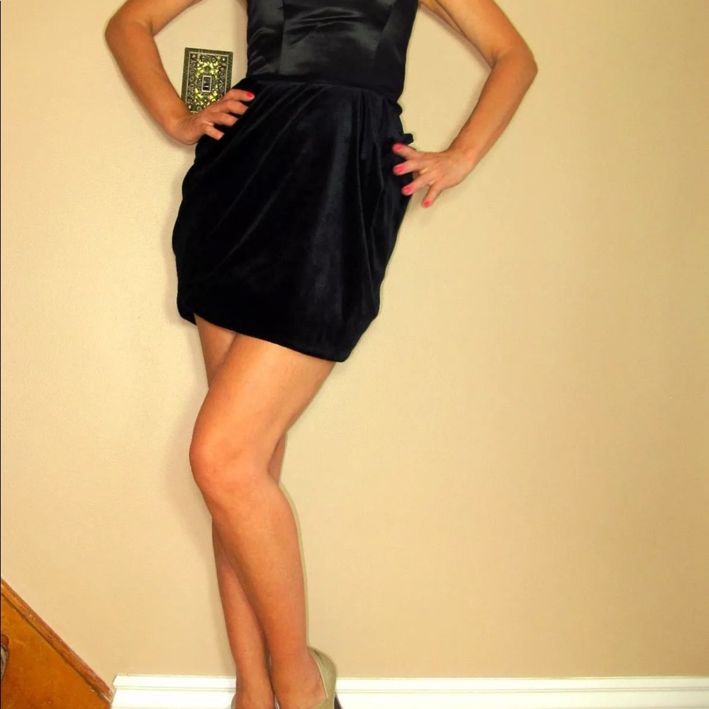 🆕 Juicy Couture Black Bustier Mini Dress LBD 0 4 Y2K Vintage Fitted Mini - Picture 4 of 7